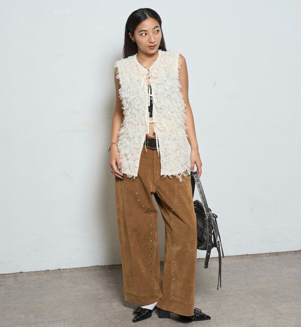  「スウェードダブルニーパンツ」|チノ|