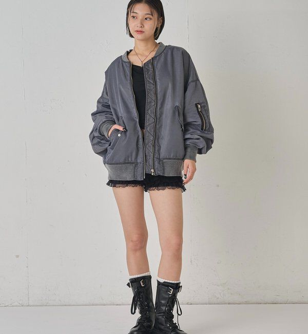  「レースショートパンツ(無地/ドット/チェック/レオパード)」|チノ|