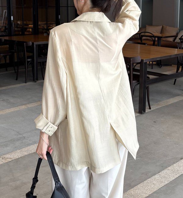  「【全骨格細見え/オフィスコーデにも◎】ライトテーラージャケット」|テーラードジャケット|