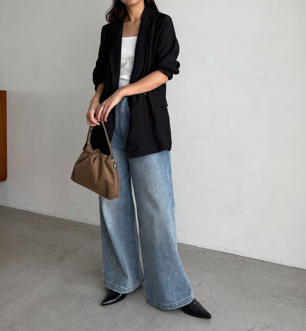  「【全骨格細見え/オフィスコーデにも◎】ライトテーラージャケット」|テーラードジャケット|