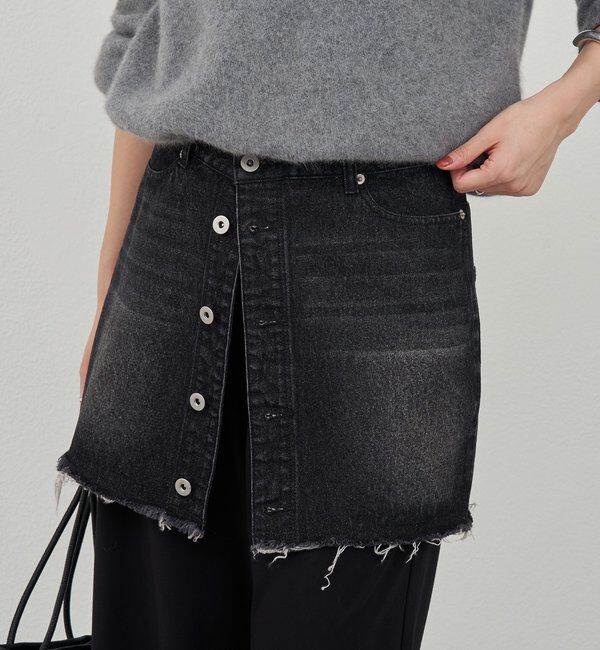  「レイヤードデニムスカート」|スカート|