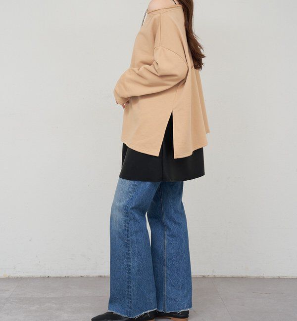  「サイドスリットオフショルスウェット」|Tシャツ・カットソー|