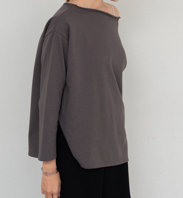  「サイドスリットオフショルスウェット」|Tシャツ・カットソー|