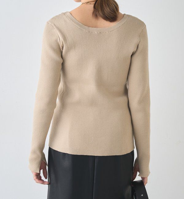  「【前後２WAY仕様】レースアップニット」|パーカー|