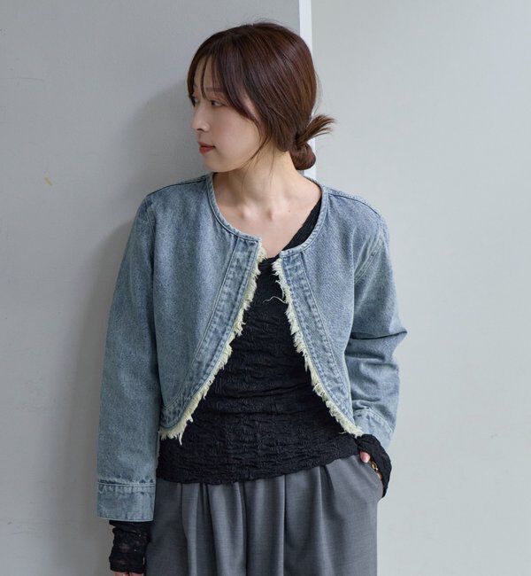  「ショートデニムボレロ」|その他|ブルーその他1