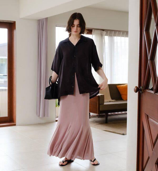  「シアーリブフレアースカート」|スカート|