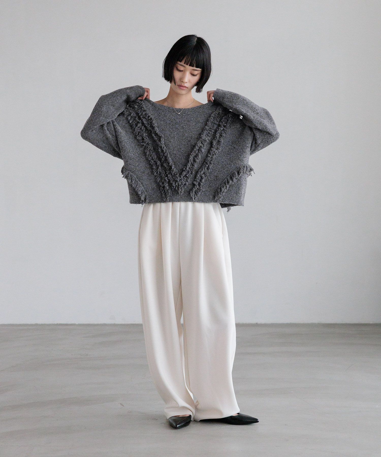 LOWRYS FARM「カットイージーコクーンパンツ」|チノ|