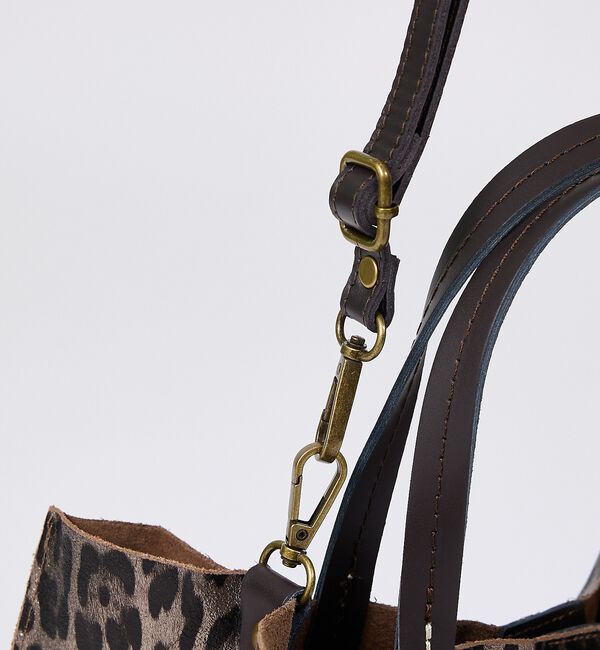 collex「【WEB限定】【AULENTTI/オウレンティ】ポーチ付きトートバッグ　ヒョウ柄」|トートバッグ|