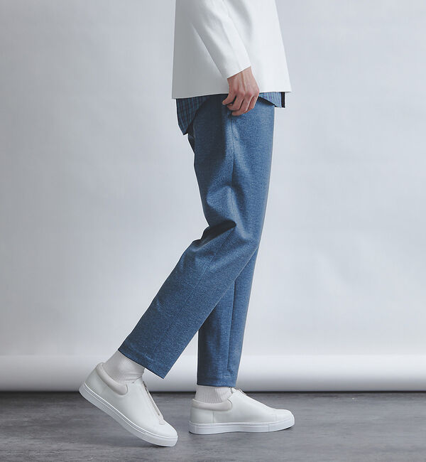 ABAHOUSE「【360&deg;ストレッチ】ポンチ リバープリント イージーパンツ」|スラックス|インディゴ