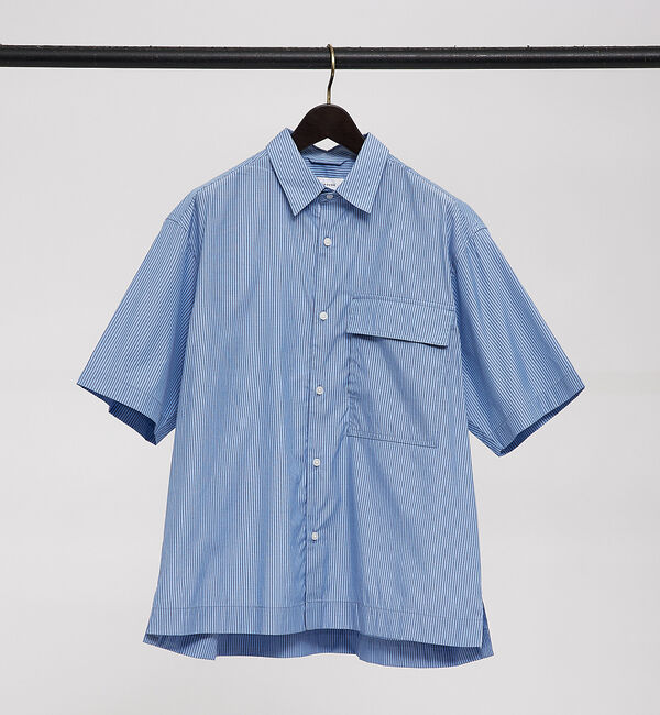 ABAHOUSE「【タクティカルポケット】タイプライター 半袖シャツ」|シャツ・ブラウス|ライトブルー