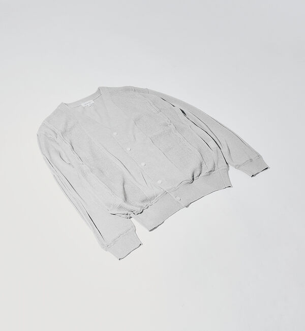 ABAHOUSE「ハイツイスト ニット シアーカーディガン / サマーニット」|カーディガン|ライトグレー