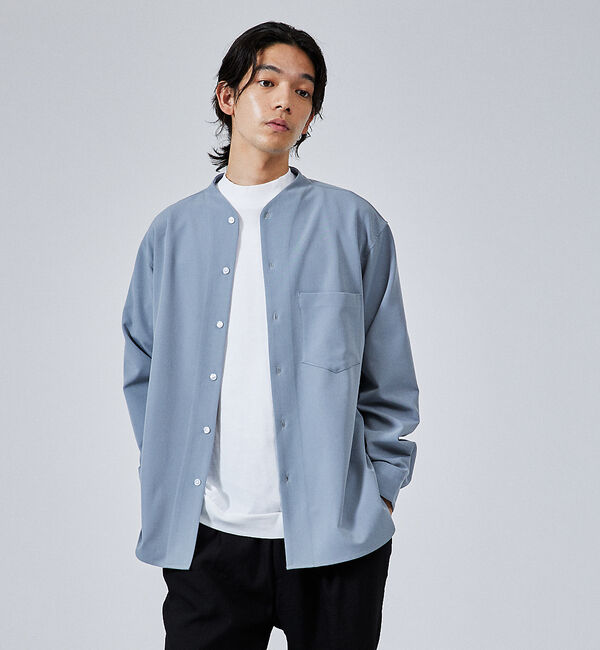 ABAHOUSE「【モックネック】度詰め天竺　ラグランスリーブＴシャツ」|Tシャツ・カットソー|