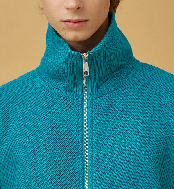 ABAHOUSE「【ハイネック】ドライバーズニット/ジップカーディガン」|カーディガン|