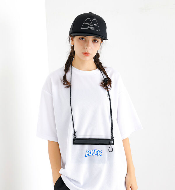 ABAHOUSE「【POLeR/ポーラー】PVC MOBILE SACOCHE/モバイルサコッシュ」|モバイルケース|ブラック