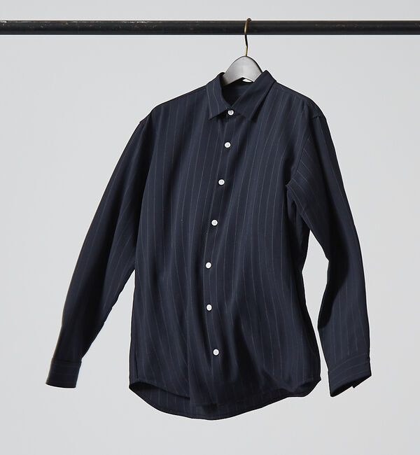 ABAHOUSE「【選べる】バンドカラー / レギュラーカラー ストライプシャツ」|シャツ・ブラウス|ブルー系その他1