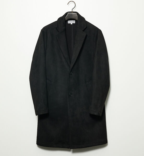 ABAHOUSE「【スエードライク】ボンディング チェスターコート」|その他|ブラック