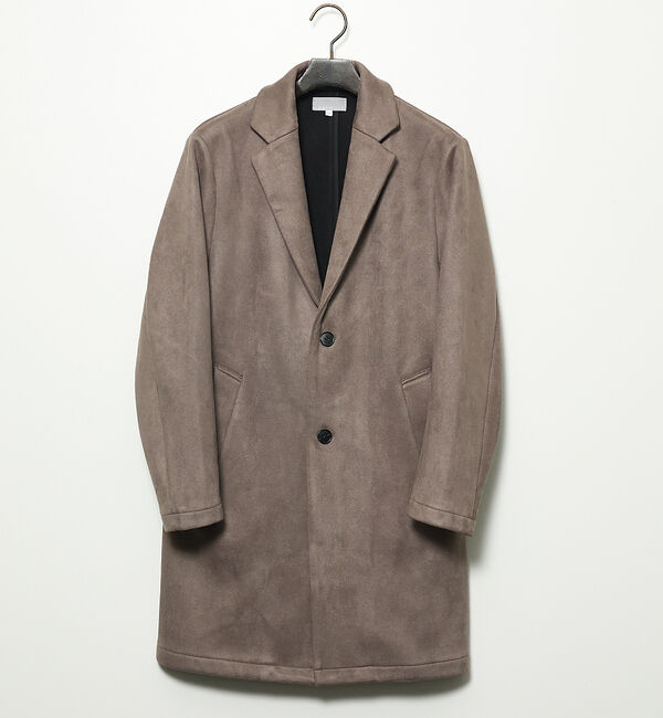 ABAHOUSE「【スエードライク】ボンディング チェスターコート」|その他|ライトブラウン