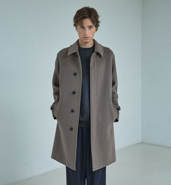 ABAHOUSE「【ON/OFF兼用】ウールモッサ バルカラーコート / ステンカラー」|ステンカラーコート|