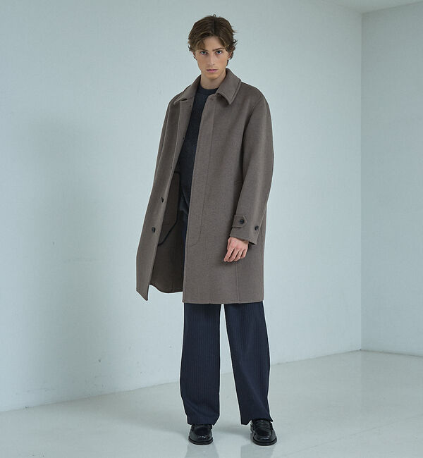 ABAHOUSE「【ON/OFF兼用】ウールモッサ バルカラーコート / ステンカラー」|ステンカラーコート|