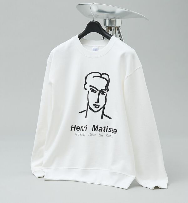 ABAHOUSE「【Henri Matisse / アンリ・マティス】ラインアート グラフィック」|スウェット・ジャージ|ホワイト