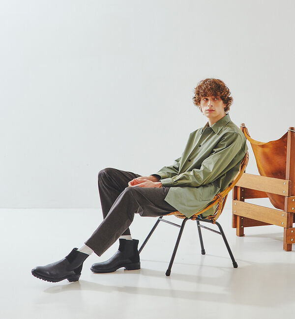 alfredoBANNISTER「ベロア切替 サイドゴアブーツ」|ショートブーツ|