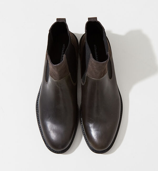 alfredoBANNISTER「ベロア切替 サイドゴアブーツ」|ショートブーツ|