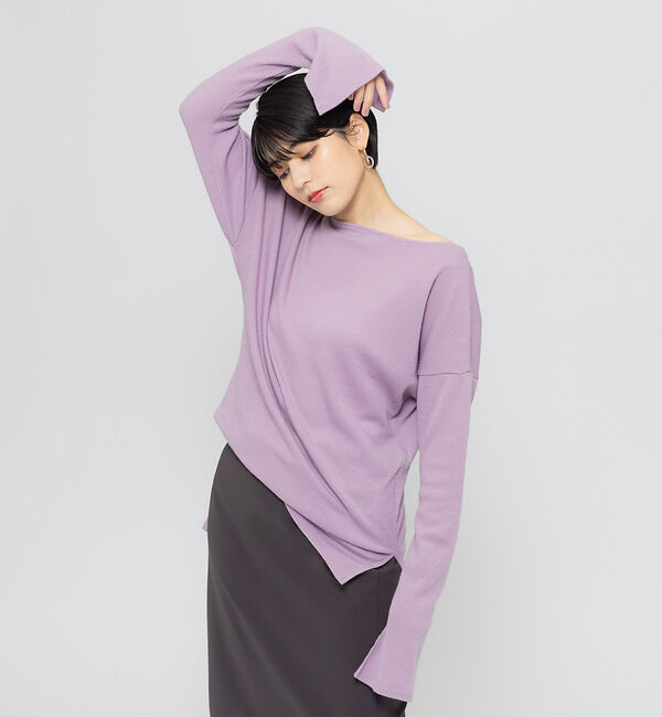 Rouge vif「フレスリーブリブカットソー」|Tシャツ・カットソー|