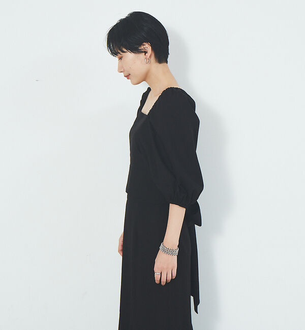 Rouge vif「【セットアップ対応】リボンボリュームスリーブブラウス」|シャツ・ブラウス|