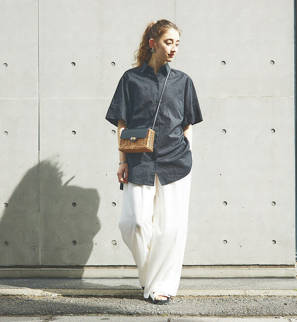 Rouge vif「麻混変形シャツ」|シャツ・ブラウス|