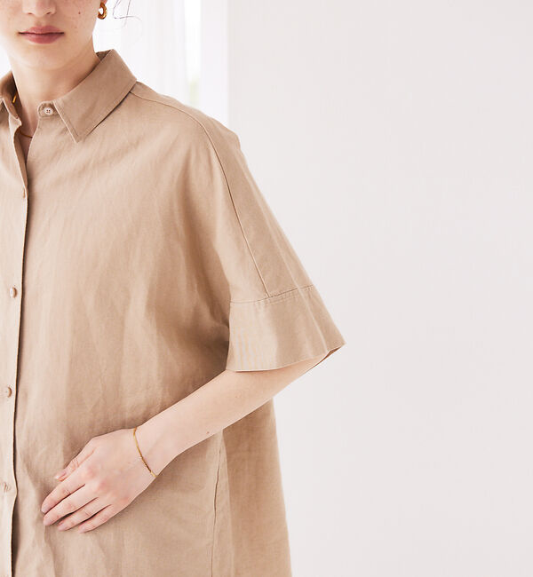 Rouge vif「麻混変形シャツ」|シャツ・ブラウス|