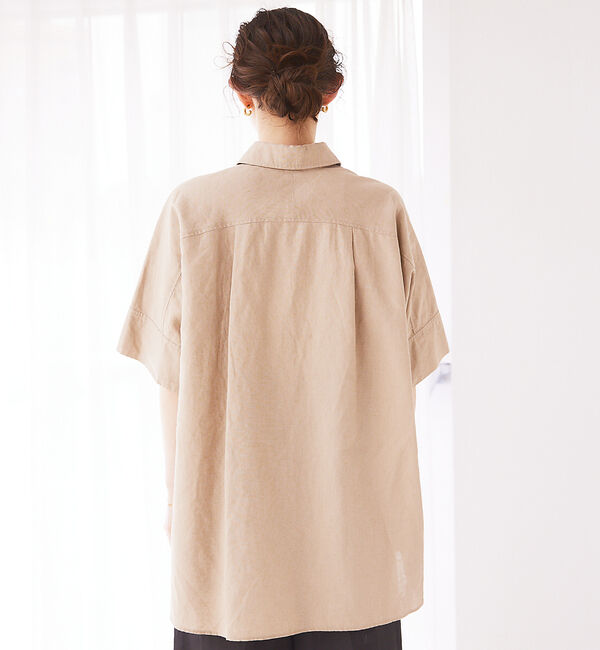 Rouge vif「麻混変形シャツ」|シャツ・ブラウス|