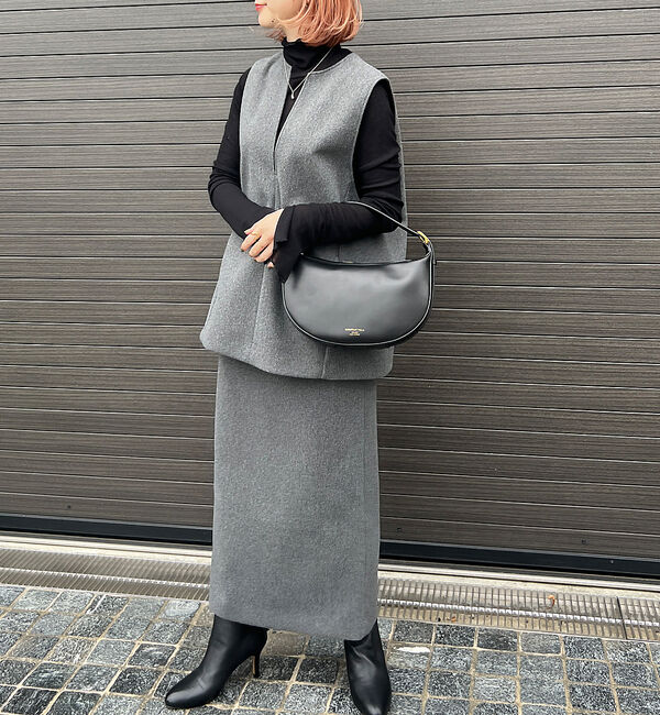 Rouge vif「【セットアップ対応】メルトンタイトスカート」|スカート|