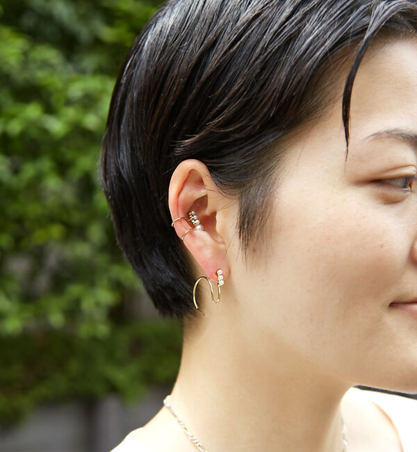 Rouge vif「【sauvage peau】パールピアス＆イヤカフ 3Pセット」|ピアス|