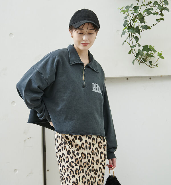 Rouge vif「【REMI RELIEF/レミレリーフ】別注ハーフzipスウェット」|スウェット・ジャージ|