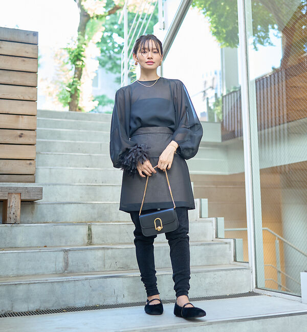 Rouge vif「シアーレイヤードサテンミニスカート」|スカート|