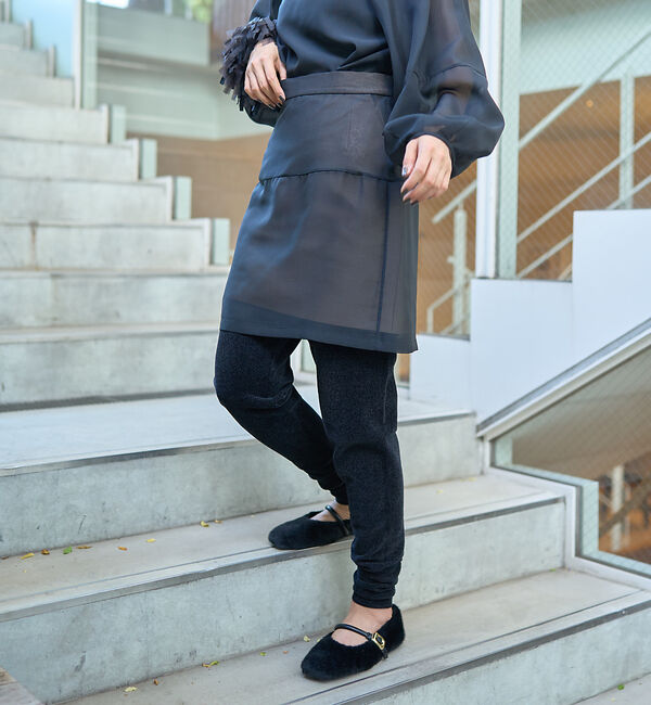 Rouge vif「シアーレイヤードサテンミニスカート」|スカート|