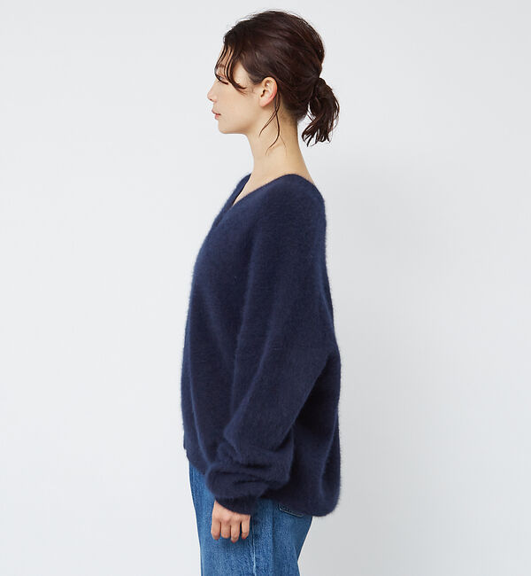 Rouge vif「フォックスウールVネックラウンドヘムニットプルオーバー」|ニット・セーター|