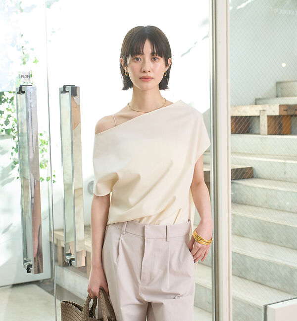 Rouge vif「ドレープカラーブラウス」|シャツ・ブラウス|