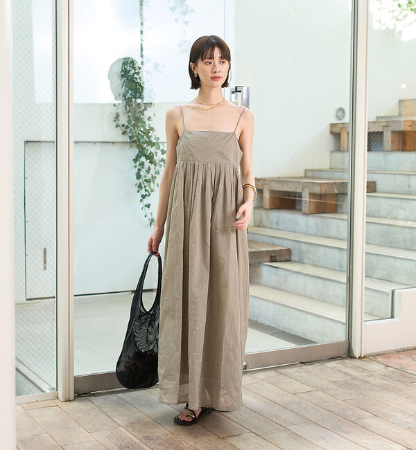 Rouge vif「シルバードット刺繍ワンピース」|ワンピース|