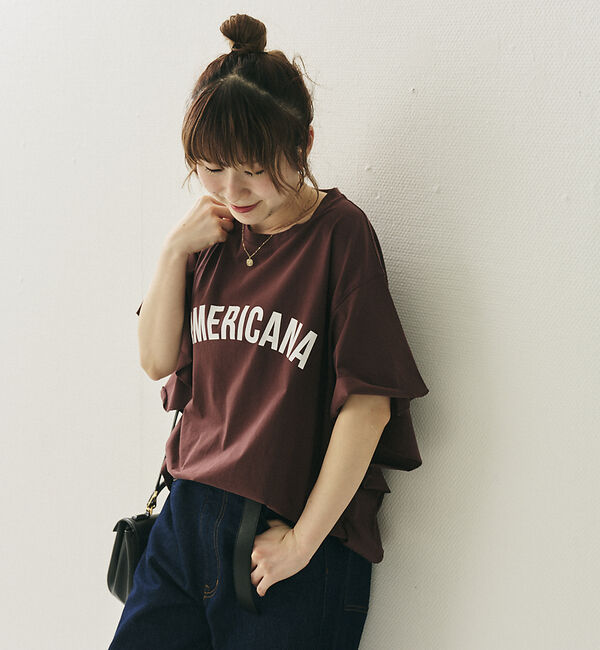 Rouge vif「【AMERICANA&times;MICA＆DEAL/ アメリカーナ&times;マイカ】fill te」|Tシャツ・カットソー|