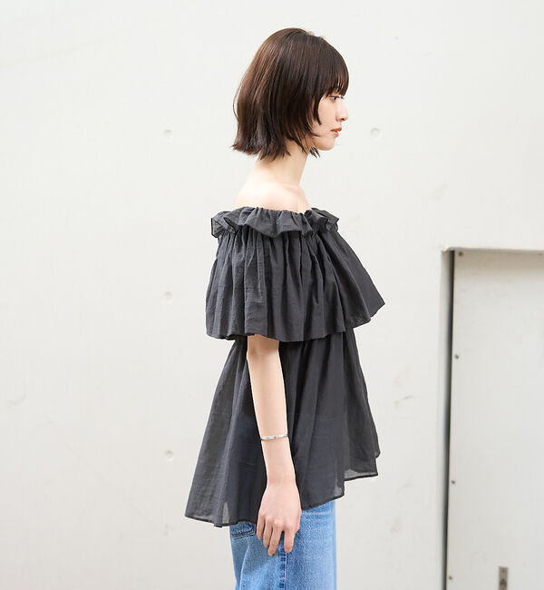 Rouge vif「コットンオフショルバルーンブラウス」|シャツ・ブラウス|