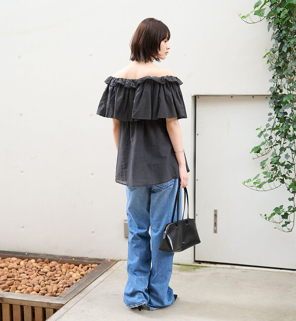 Rouge vif「コットンオフショルバルーンブラウス」|シャツ・ブラウス|