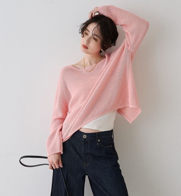 Rouge vif「【一部店舗限定】バックスリット ゆるメッシュニット」|ニット・セーター|