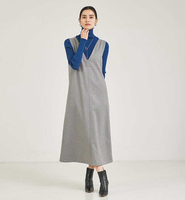 qualite「ツイーディジャンパーワンピース」|ワンピース|