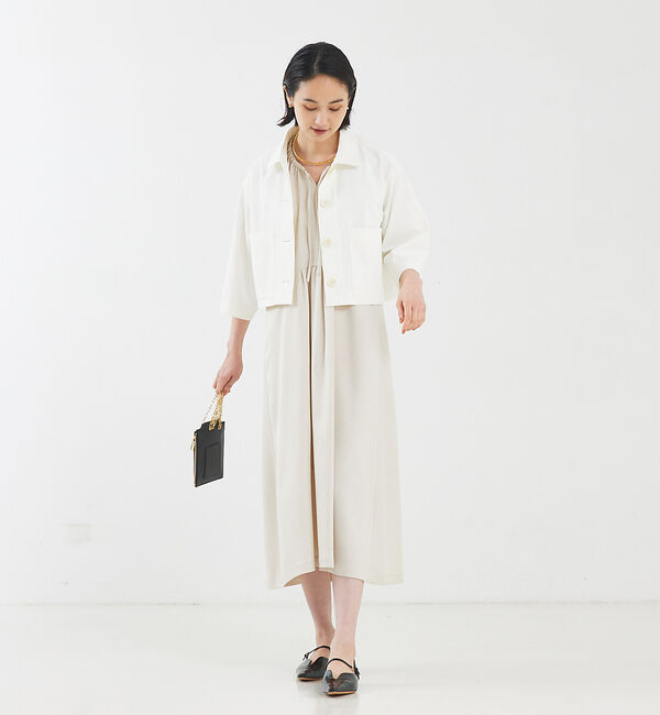 qualite「リネンライクギャザーワンピース」|ワンピース|