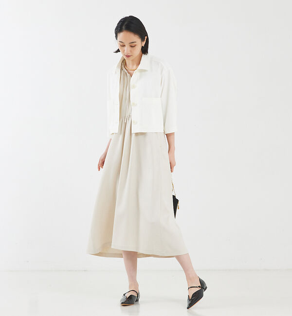 qualite「リネンライクギャザーワンピース」|ワンピース|