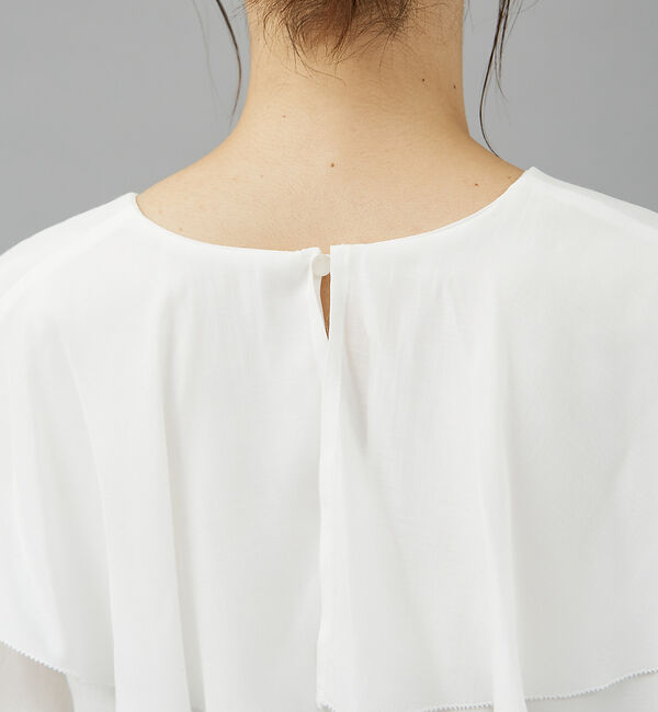 qualite「ラッフルカラーブラウス」|シャツ・ブラウス|