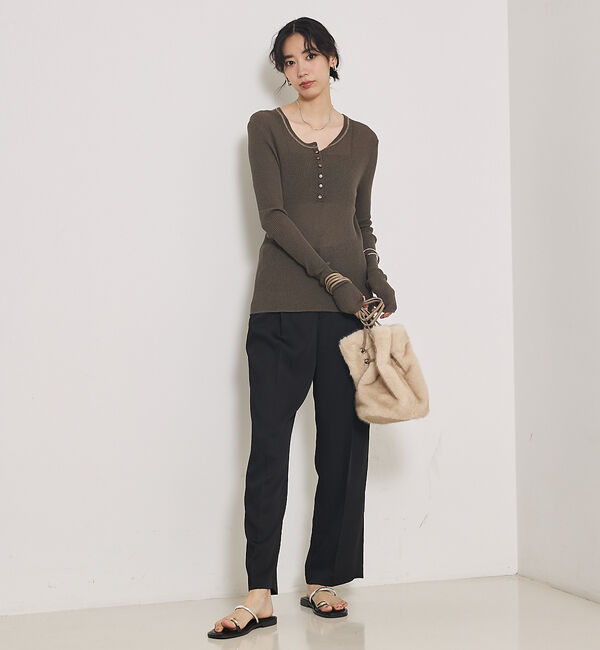 qualite「センタープレスカルゼイージーパンツ」|その他|