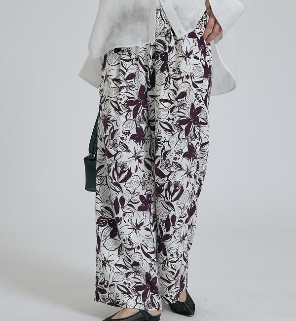 qualite「【大人のための柄パンツ】ボタニカルプリントパンツ」|その他|