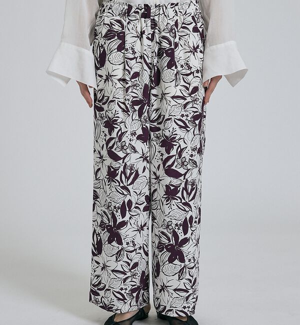 qualite「【大人のための柄パンツ】ボタニカルプリントパンツ」|その他|